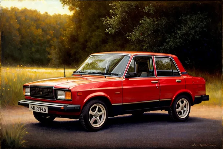 ((realistic photo a car)), by Jeremy Lipking, by William Bouguereau, (by Alphonse Mucha:0.5), sabudenego, jeremy lipking, masterpiece,
VAZ2107, <lora:VAZ2107:0.6>