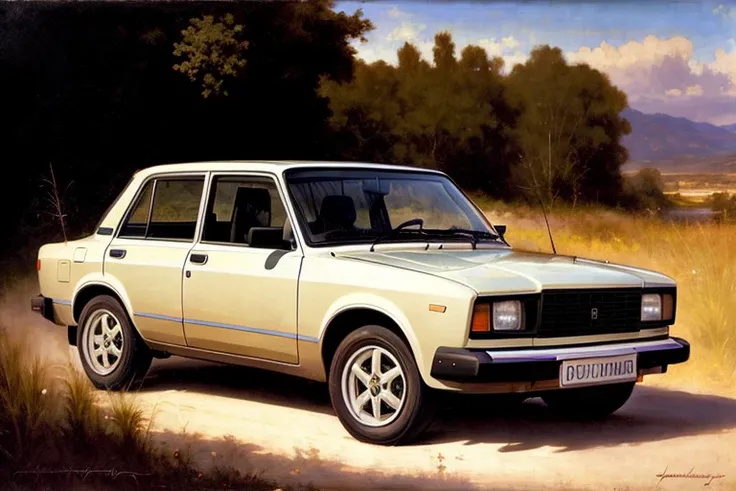 ((realistic photo a car)), by Jeremy Lipking, by William Bouguereau, (by Alphonse Mucha:0.5), sabudenego, jeremy lipking, masterpiece,
VAZ2107, <lora:VAZ2107:0.6>