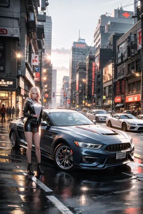 (best quality,4k,8k,highres,masterpiece:1.2), ultra-detailed, realistic:1.37, HDR, UHD, professional, portraits, vivid colors, bokeh, studio lighting, luxurious sport car, blonde woman, driving car, eye-catching, sexy dresses, confident posture, sleek design, sunny day, scenic road, speed, dynamic composition