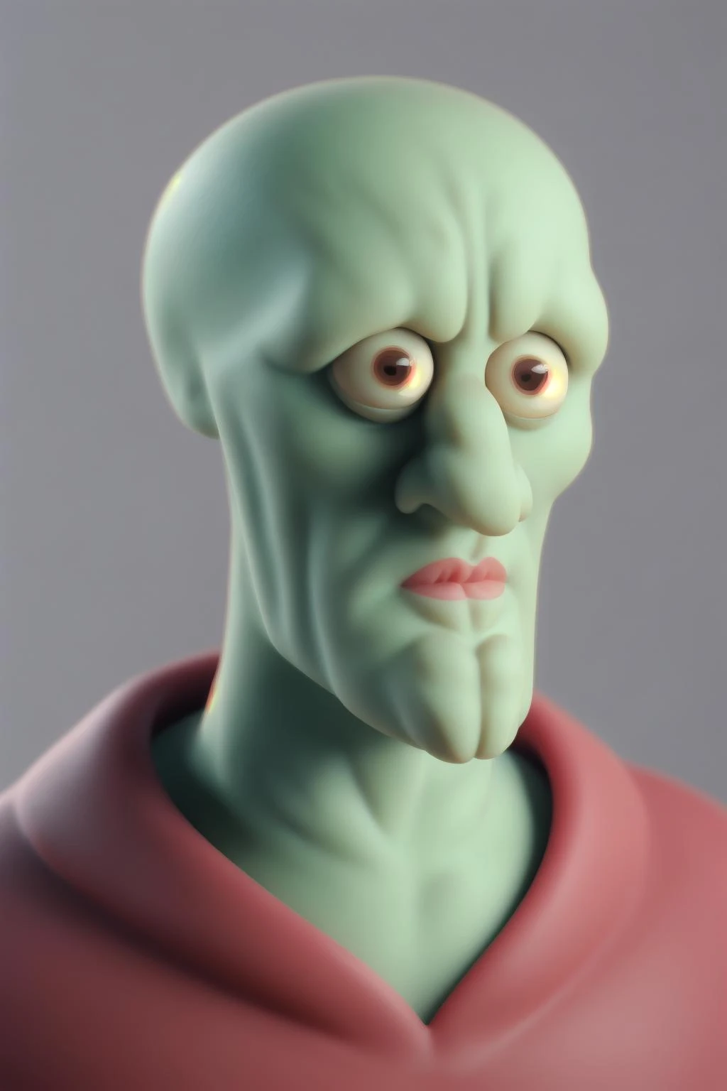 portrait of an <lora:handsome-squidward:1> handsome-squidward character