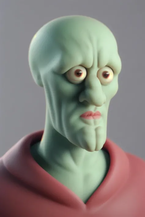 portrait of an <lora:handsome-squidward:1> handsome-squidward character