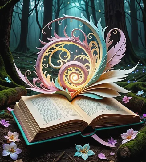 shabby chic dreamy mist pastel junk journals Imagine a world where stories come to life and every book is a portal to a fantastical adventure. In this universe, a young hero embarks on a quest to save the realm from an encroaching darkness. Write a tale in which The darkness that threatens the realm is personified by a formidable antagonist, a force of malevolence that seeks to consume all stories and erase them from existence. swirling magical fairytale abstract art style