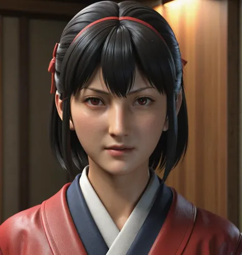 A 3D ultra HD hyper detailed, realistic, photorealistic, young Ritsuko Akagi
