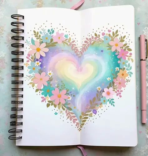 shabby chic dreamy mist pastel junk journals heart thank you swirling magical fairytale abstract art style