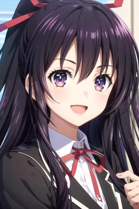 (((pixel-perfect, detail-perfect))), solo, 1girl, <lora:tohka-dal:0.8>, tohka yatogami, school uniform, looking at viewer, smile, :d