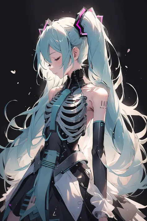 Masterpiece,absurd resolution,high quality,8k,
TranslucentVisibility, 1girl, looking at viewer, parted lips, long hair, hologram, x-ray, see-through body, translucent skin, skeleton, glowing skin, chiaroscuro, depth of field, science fiction,
<lora:translucent_Xl:0.8>