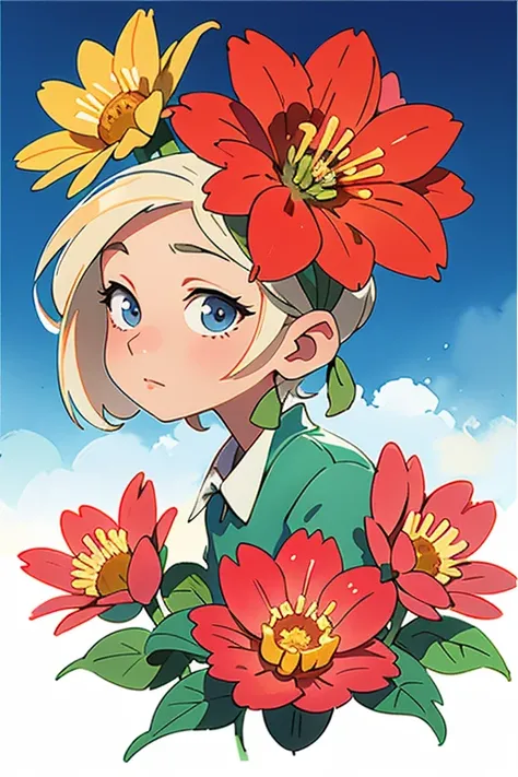 (masterpiece, beat quality, official art, watercolor sketch), a flower