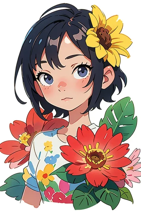 (masterpiece, beat quality, official art, watercolor sketch), a flower