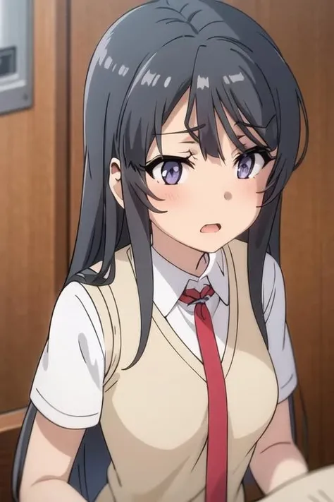 G-Cup　　masterpiece　highest quality　High resolution　Black Hair　Gal　JK　uniform　titsたくし上げ　Nipples　sexy　　Aragaki Ayase　　Glaring eyes　A slightly open mouth　Light in your eyes　tits　Eye highlights　underwear　bra