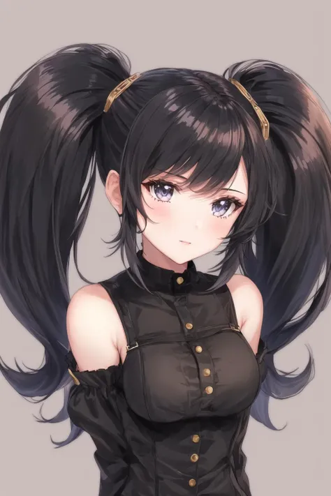 1girl, mega twintails, black hair <lora:mega_twintails-2d-1.0:0.8>