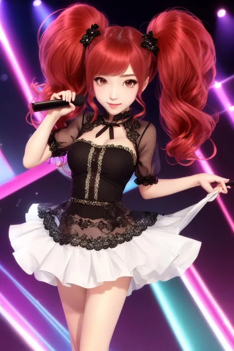 1girl, mega twintails, idol, idol dress, <lora:mega_twintails-2d-1.0:0.8>