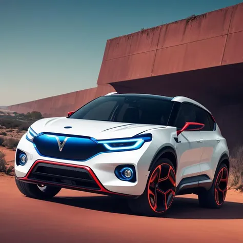 1 car,small,simple,red,concept SUV,year 2040,(aesthetic background:1.2),front 45 degree view,((ev)),cybertech,future,sporty,masterpiece,4k,high quality,highly detailed,ultra realistic,photographic reality,