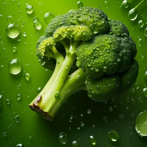 food poster,a few broccoli,no humans,water splashing,food focus,(green background:1.2), masterpiece,best quality, SGST <lora:æ°´æçµåæå½±_v1.0:0.8>