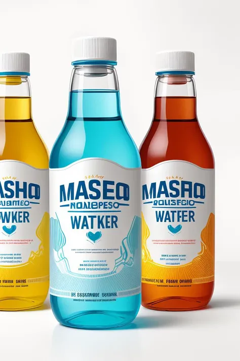 masterpiece,best quality,package design,3 bottles of water,simple background,<lora:package_design_v1:0.8>,