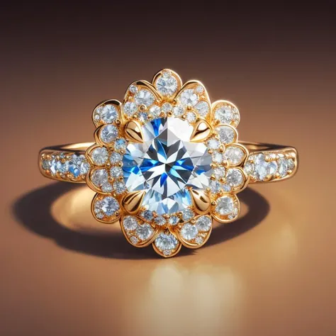 object, (Intricate magic ringmade of diamond) , flower, (masterpiece),realistic colorful photography,solo focus,professional photograph