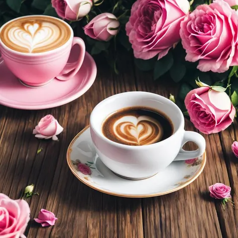 (masterpiece:1.2), (best quality), (ultra detailed), (8k, 4k, intricate),(highly detailed:1.2), (detailed background),detailed landscape, ((portrait)), <lora:more_details:0.5> <lora:food:0.7>foodstyle, flower, food, blurry, cup, rose, pink flower, teacup, mug, doughnut, pink rose, saucer, coffee, coffee mug, food focus, still life, sweets,