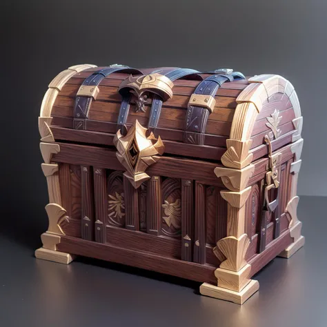 wooden chest, treasure, still life, still life, no people, gradient, gradient background, game item design<lora:Treasure chests:1>
