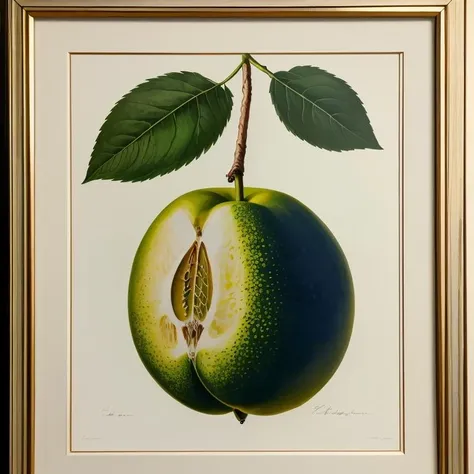 (8k, RAW photo, best quality, masterpiece:1.2),botanicart,blue leaf,fruit,<lora:Botanic:0.85>,