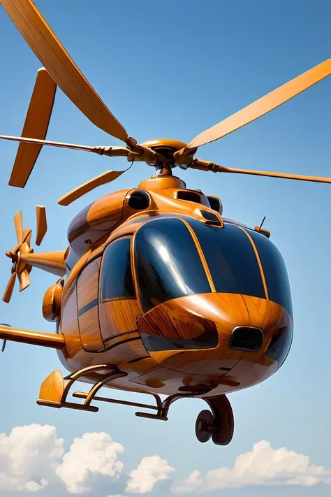 (masterpiece:1.2), (best qualit:1.2), (high resolution:1.2), wooden made flying helicopter, still life shot, sky background <lora:model-lora-wooden-made-10:0.8>