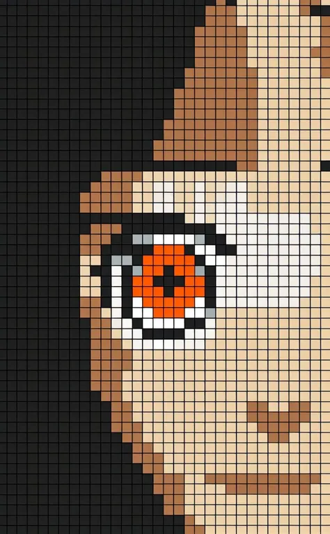 close up. orange eye,half face <lora:pixelatedv2:1>