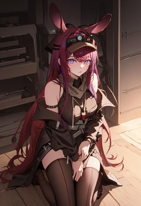 (safe:1.10), best quality, masterpiece, highres, solo, (ray_arknights:1.10), sitting, sitting on chair, chair, cowboy shot, looking at viewer, 22 <lora:ray_arknights:0.80>