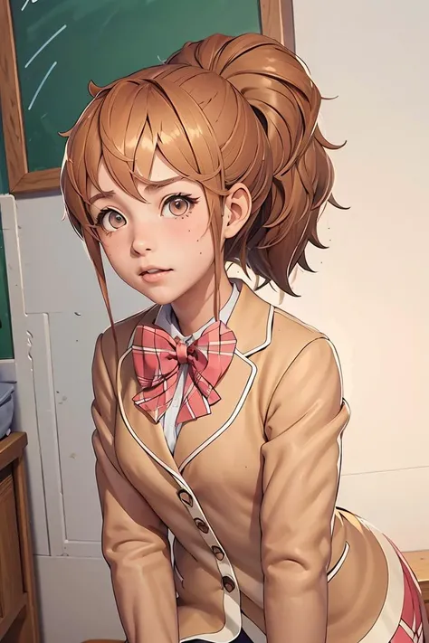 (masterpiece, best quality), 1girl,   <lora:mbgm_minori_v1:1> gm-minori-1, school uniform, ponytail, bowtie