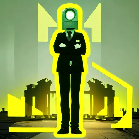 best quality, full body, wide shot,
cameraotoko, standing, crossed arms,
looking at viewer, ruins, <lora:flat2:1.5> <lora:scouter22222_8_fix:2> <lora:green_theme_v10:1> <lora:nomore:1:char>