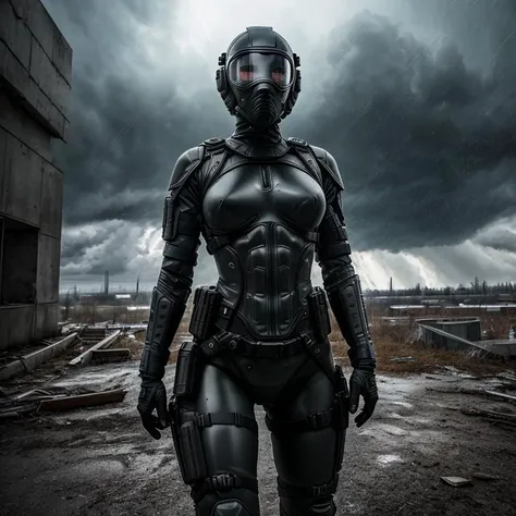 (Highest quality), future, (((Lots of girls))), black exoskeleton suit with backpack, Led, Gas mask with angry gargle, holding blade, mechanical, Digital Sculpture, 超High resolution, Absurd, Deep shine effect, High resolution, Particles of light, Cinema Lighting, Depth of written boundary, Troopers, 