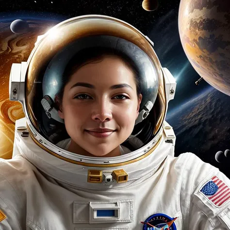 impressionist painting,loose brushwork,vibrant color,light and shadow play,captures feeling over form,the concept of outer space,astronaut,