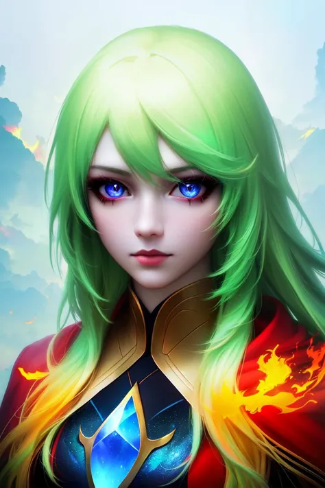 1girl, highly detailed, absurd res, perfect image, (flame_surge_style:0.8)
