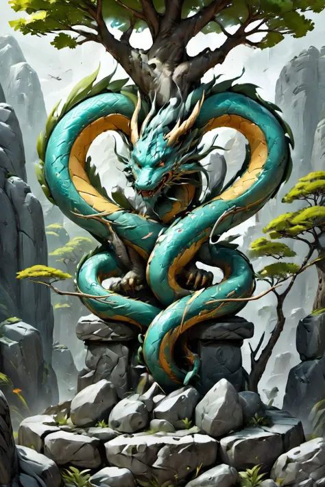 <lora:eastern_dragon_xl_v1:0.8>,eastern dragon,<lora:artfullyENGRAVED_SDXL_V1:0.8>, tree,oracle,formation,rocks,t ablet,, (masterpiece, best quality, high quality, highres, ultra-detailed),