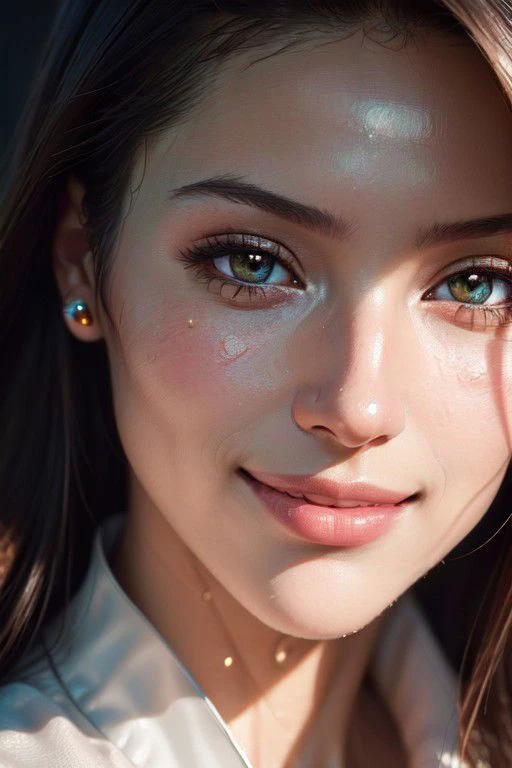 (masterpiece:1.2), (best quality:1.2), film grain, high contrast, colors and shapes, ultra sharp, 8k,((high resolution)), ((shiny skin:1.2)), (((close-up:1.6)),(( face portrait)), smiling videly, (photorealistic:1.3), (diffused soft lighting, skin indentation, highly detailed skin:1.2, ((( instagramm fashion model ))),
<lora:skin_tone_slider_v1:1.2>, <lora:add_detail:0.6>, <lora:hourglassv01:0.7
<lora:weight_slider_v2:-1.1>, <lora:detail_slider_v4:1.1>,