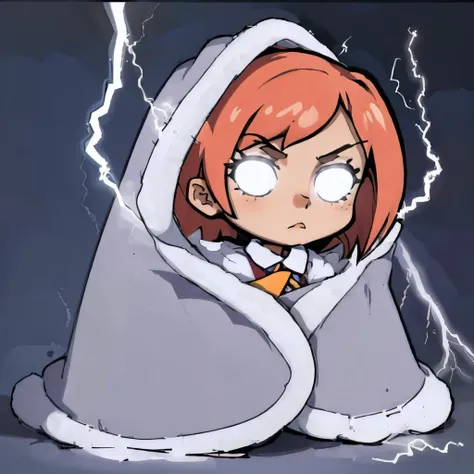 masterpiece, best quality, <lora:LowTierMeme:1> IncrsLowTier, electricity, glowing eyes <lora:cozyblanket-nvwls-v1:0.9> cozyblanket, chibi, simple background, 1girl