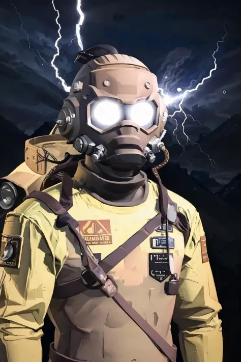 masterpiece, best quality, <lora:LowTierMeme:1> IncrsLowTier, electricity, glowing eyes <lora:lethal-05:0.9> lethal, space suit, helmet, bodysuit