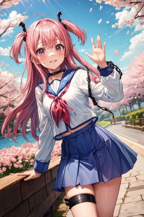 [[Anime style]] [[pop art]], [[masterpiece]], [[best quality]], [[best artist]], [[Wlop]] of a cute high school girl on a tree background Sakura in lighting [[awesome and neutral]] [0.9], [[Niji:5.2]]--