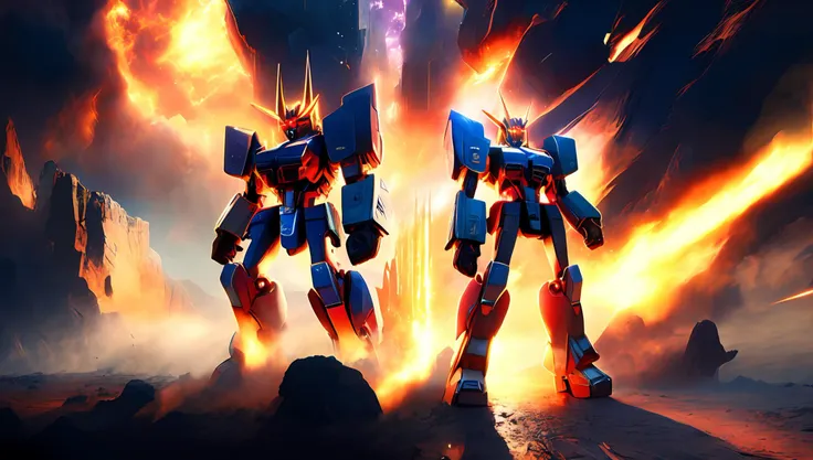 anime of Gundam a time traveler's mission to save humanity [scifi|fantasy], (cubismcubed style:1) (endgate style:1) (cthulucult:1) (gundamoverdrive:1) <lora:djzCubismCubed_LB2:0.6> <lora:djzEndGate_LB2:0.8>