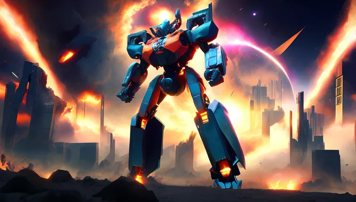 anime of Bettle Mecha a planet-wide disaster averted by time travel [scifi|fantasy], (cubismcubed style:1) (endgate style:1) (cthulucult:1) (gundamoverdrive:1) <lora:djzCubismCubed_LB2:0.6> <lora:djzEndGate_LB2:0.8>