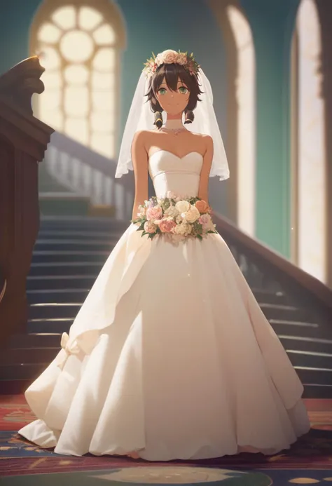 score_9, score_8_up, score_7_up, high resolution, masterpiece, high quality, best quality, highly detailed, 1girl, <lora:tiona-pdxl-nvwls-v1:1>, tiona hiryute, tan
wedding dress