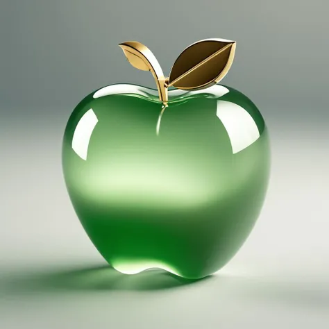 Jade|gold apple icon,many details, octane render, transparent glass texture,frosted glass, transparent technology sense, industrial design, gold background, studio lighting, sunshine, flat, minimal, quasi-object, axisymmetric, blender, C4D, best quality, 4k, <lora:090401-000004:0.7>
