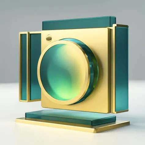 Air Force Blue|gold green data icon,many details, octane render, transparent glass texture,frosted glass, transparent technology sense, industrial design, white background, studio lighting, sunshine, flat, minimal, quasi-object, axisymmetric, blender, C4D, best quality, 4k <lora:090401-000004:1>