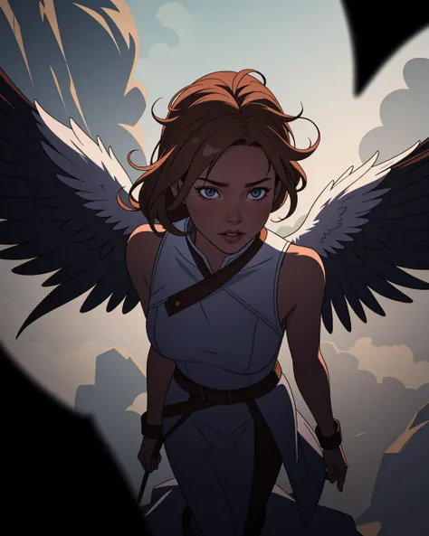 jflw,an animation of a woman in a white dress with a gold belt and wings on her head and her hair in her hand, stanley artgerm lau, a detailed animation, fantasy art, feathered wings, from above,
masterpiece, best quality, High dynamic range, vivid, rich details, clear shadows and highlights, realistic, intense, enhanced contrast, highly detailed <lora:backlight_slider_v10:-1>, digital art, <lora:PAseer-SD15-LCM Quick:1>