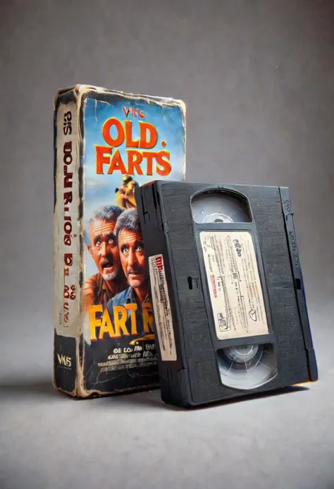 <lora:VHS_package:0.8> vhs tape, a called "Old Farts" - old retired men from Florida arguing about politics