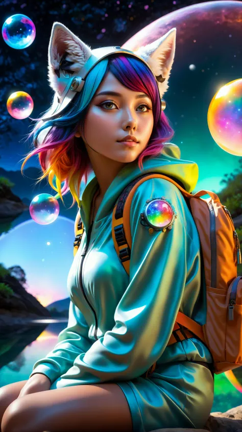 photorealistic, a beautiful girl, closed eyes, portrait, (((splash of paint))), (((colorful))), ((floating colorful paint)), goddess of death, Japanese mythology, (featuring mythical creatures), chubby girl, solar system, milky way, dream, fantasy, (abstract background:1.3), masterpiece, ultra realistic, 32k, extremely detailed CG unity 8k wallpaper, best quality, masterpiece, best quality, ultra high res, extremely detailed, (psychedelic art:1.4), woman, veil, visually stunning, beautiful, award-winning illustration, cosmic space background, ethereal atmosphere, (dark glass skin, diamond body, multi colored eyes:1.3), dark brown eyes, chestnut hair, mutton chops, (cyberpunk city:1.2), portrait, elegant hat, half shot, detailed background, detailed face, (chronomancy theme:1.1), bubble-wizard, orange sorcerer robes, surrounded by light green bubbles, rainbow, floating orbs, large bubbles, floating sparkling particles, translucent, glowing bubbles, swirling bubbles, graceful, bubbles in background, intricate patterns, starry sky, magical atmosphere, space, Egypt futuristic, surreal, (hyper realistic:1), ((upper body selfie, happy)), masterpiece, best quality, ultra-detailed, solo, outdoors, (night), mountains, nature, (stars, moon) cheerful, happy, backpack, sleeping bag, camping stove, water bottle, mountain boots, gloves, sweater, hat, flashlight, forest, rocks, river, wood, smoke, shadows, contrast, clear sky, analog style, (warm hue, warm tone), A portrait of a female cyborg , organic armor, silver, (intricate, atmospheric, surreal, gritty, cinematic, stylized, contrast, comic, eerie, stylized, dystopian), (high contrast:1.1), (Reflected light:1.2), ultra detailed, (glass skin:1.3), (surrealism:1.1), (disturbing:1.1), (cottagecore), (geometric:1.2), (futurism:1.2), impressionist, (detailed), (majestic:1.2), (breathtaking), (suggestive:1.3), (depressing:0.9), (cute:1.4), (enticing:1.4), (irresistible:1.4), disturbing, (fascinating:1.2), (magnetic:1.2), (color palette crimson:1.1), (color palette cerulean:0.8), furry girl, anime furry women, ((best quality)), ((masterpiece)), ((realistic)), (detailed), portrait, close up, young female, RAW photo, uhd, dslr, rainbow hair, high quality, realistic, photo realistic, dream like art, lens flare, upper body, looking at viewer, animal focus, furry, wolf fursuit, close up, detailed body, goddess body, cute, kawaii, lovely, fur, fur head, wolf head, narrow waist, wolf ears, chocker with rope, blush, paw, paw shoes, rainbow clothes, stunning gradient colors, no watermark signature, detailed background, woods, small lake with island, insanely detailed, ((masterpiece)), absurdres, HDR, retrowave, (((spread legs, open legs, sitting, open arms))), perfect hands