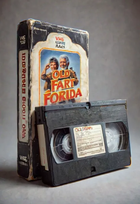 <lora:VHS_package:0.8> vhs tape, a called "Old Farts" - old retired men from Florida arguing about politics