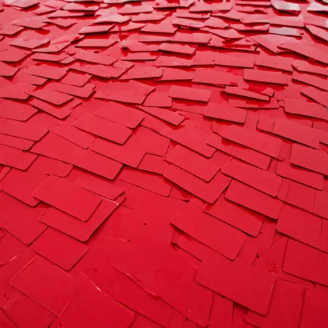plastkort, an ocean made from red plastic cards, <lora:Plastkort-000003:1>