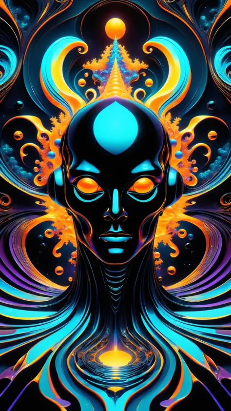 [ alien_god|occultist] in the style of artgerm, fractal, comic style,3D model, mythical seascape, negative space, space quixotic dreams, temporal hallucination, psychedelic, mystical, intricate details, very bright neon colors, (vantablack background:1.5), pointellism, pareidolia, melting, symbolism, very high contrast, chiaroscuro <lora:alien_god-10:0.6> <lora:DonMCyb3rN3cr0XL-000009:0.6>