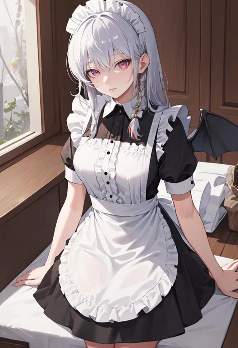 best quality, masterpiece, highres, solo, (haruna_bluearchive:1.10), (maid:1.40), (long maid dress:1.15), 29 <lora:haruna_bluearchive:0.80>
