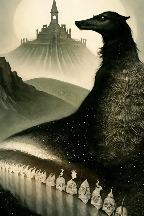 dark fantasy art, strange creatures, by Audrey Benjaminsen <lora:Audrey_Benjaminsen_ArtStyle:0.85>