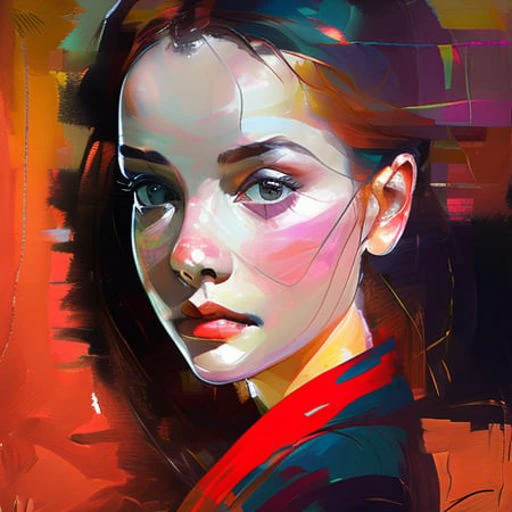 a girl in a red kimono