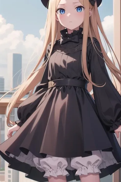 abigailwilliams, <lora:abigailwilliams-lora-nochekaiser:1>,
abigail williams, blonde hair, blue eyes, forehead, long hair, parted bangs,
BREAK black bow, black dress, bloomers, bow, dress, hair bow, long sleeves, multiple bows, orange bow, polka dot, polka dot bow, (ribbed dress:1.5), sleeves past fingers, sleeves past wrists, (white bloomers:1.5),
BREAK looking at viewer, full body,
BREAK outdoors, space, stars,
BREAK <lyco:GoodHands-beta2:1>, (masterpiece:1.2), best quality, high resolution, unity 8k wallpaper, (illustration:0.8), (beautiful detailed eyes:1.6), extremely detailed face, perfect lighting, extremely detailed CG, (perfect hands, perfect anatomy),